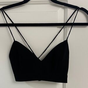 Elegant Black Women's Crop Top
